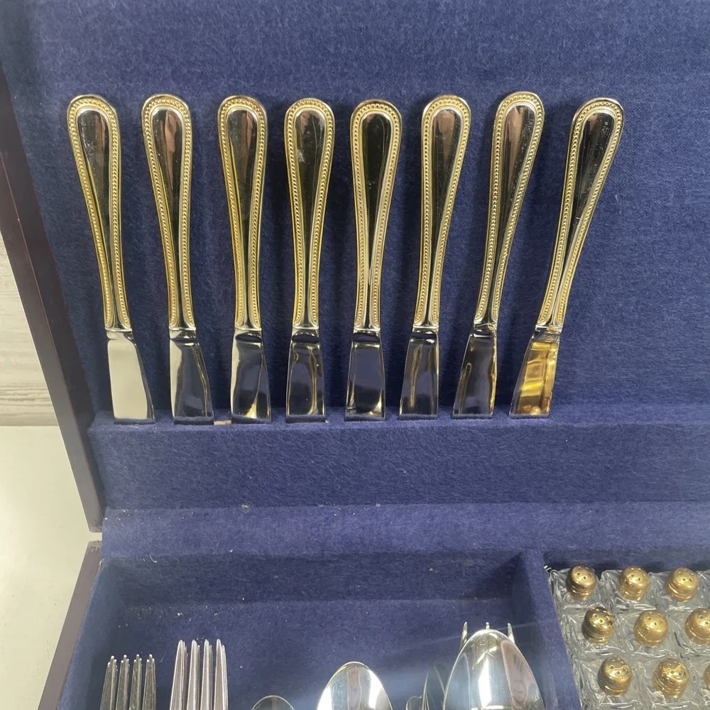 8 Person Set International Silver Co China Silver Silverware Set 72 Piece/box